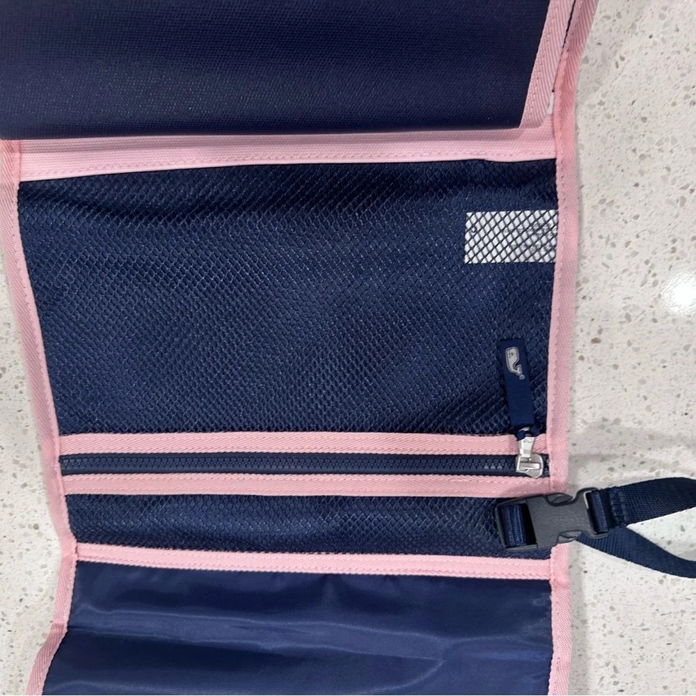 Vineyard Vines Navy and Pink Kids Accessory Bag